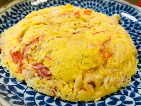 レンジで簡単♪かにかまのドーム型卵焼き